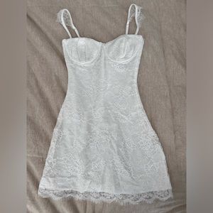 Princess Polly Rubyn Lace Mini Dress White